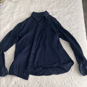 Giorgio Armani Men’s Dark Blue Patterned Shirt